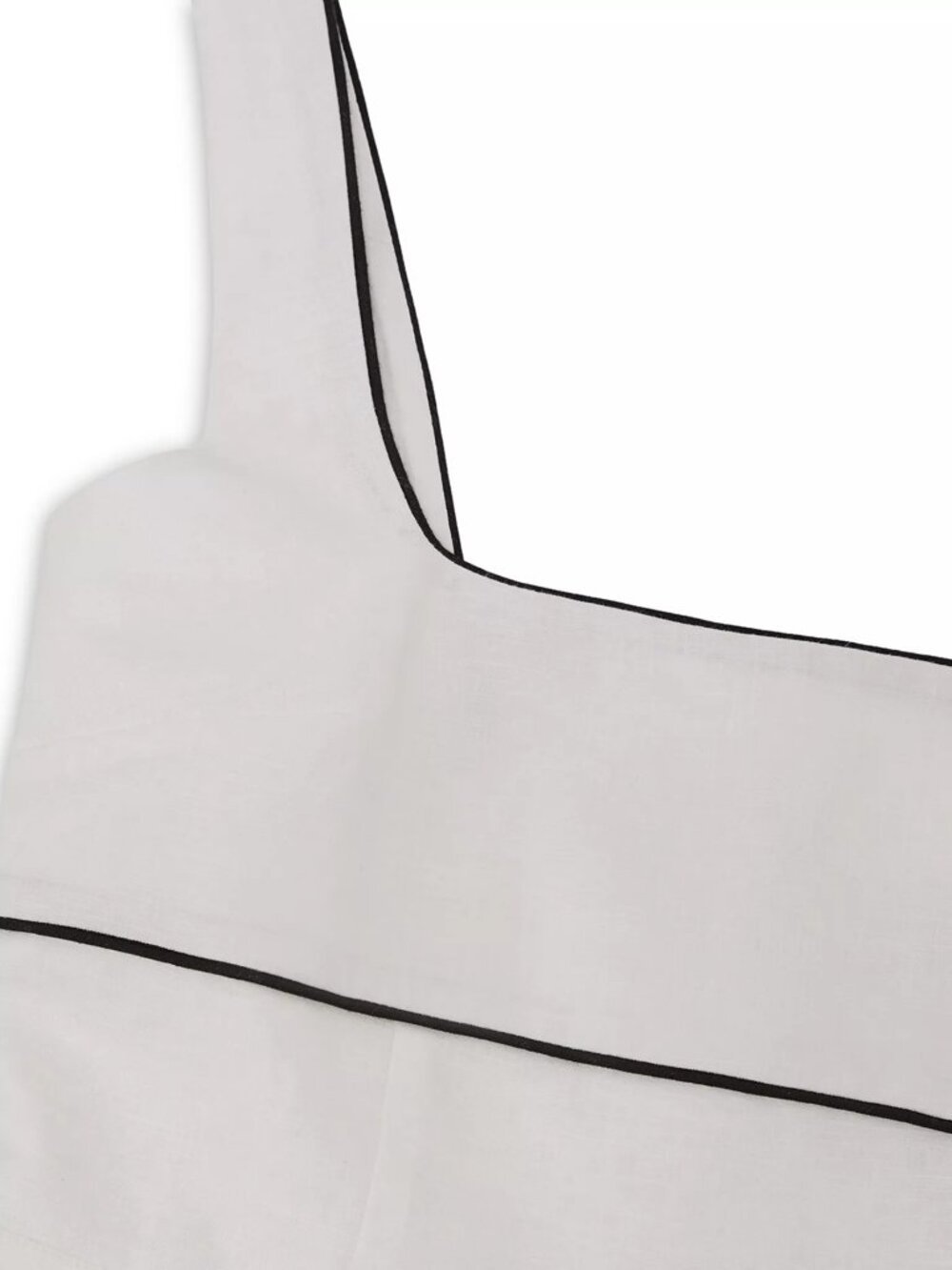 REISS Dorothea Contrast Trim Linen Midi Dress Ivory White US 6 UK 10 NWT - Picture 4 of 5